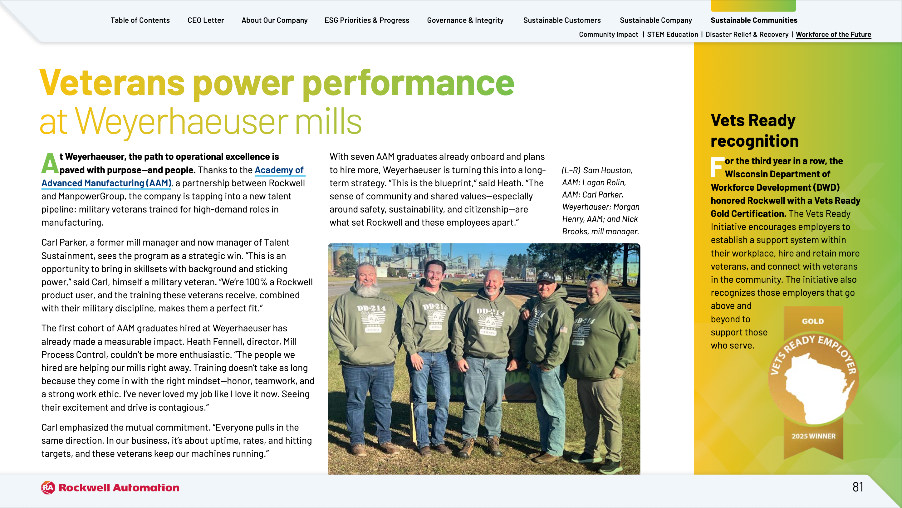 2025 Sustainability Report page 81