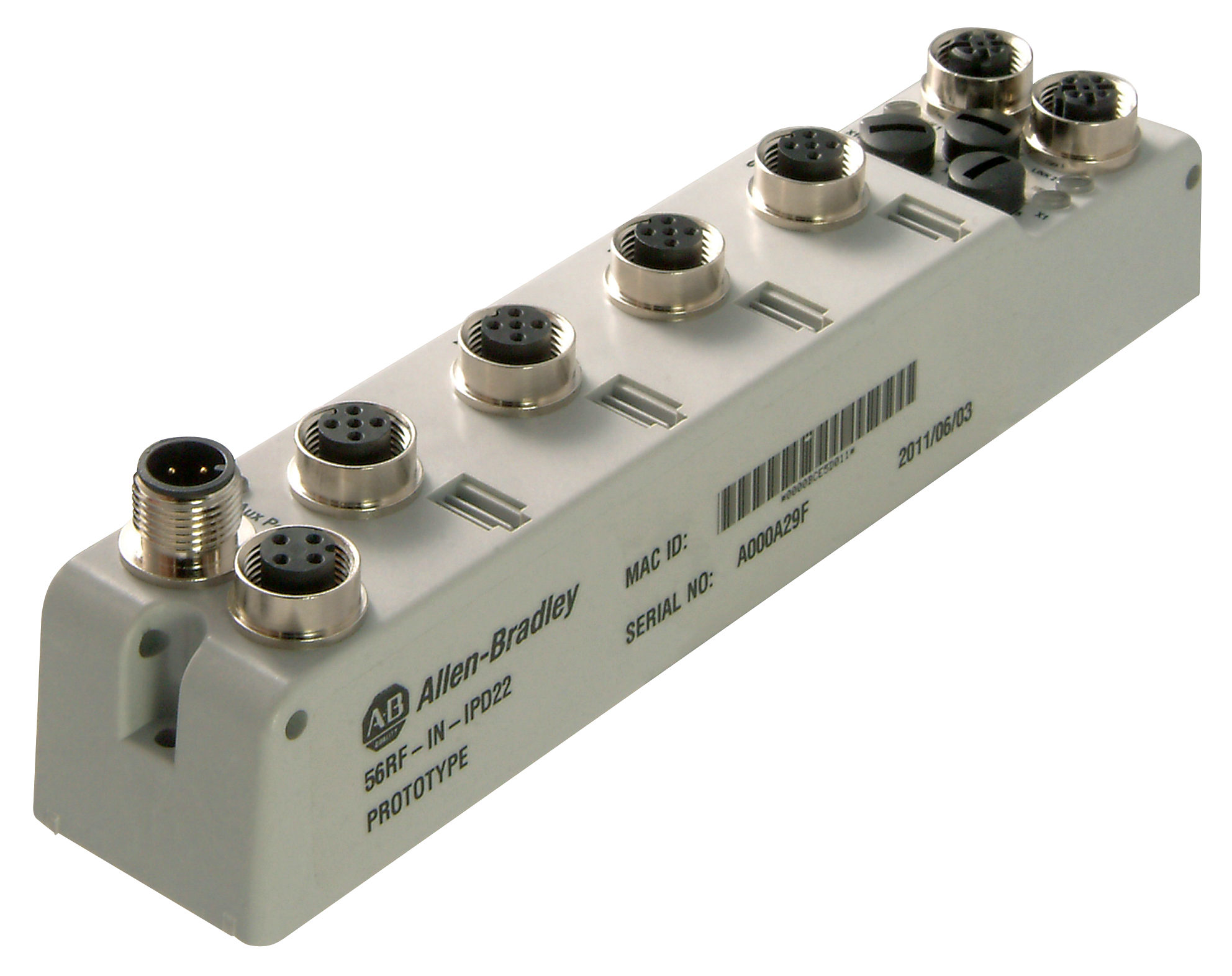 Rectangular 56RF EtherNet/IP Interface Blocks with 2 ports, input and output connections