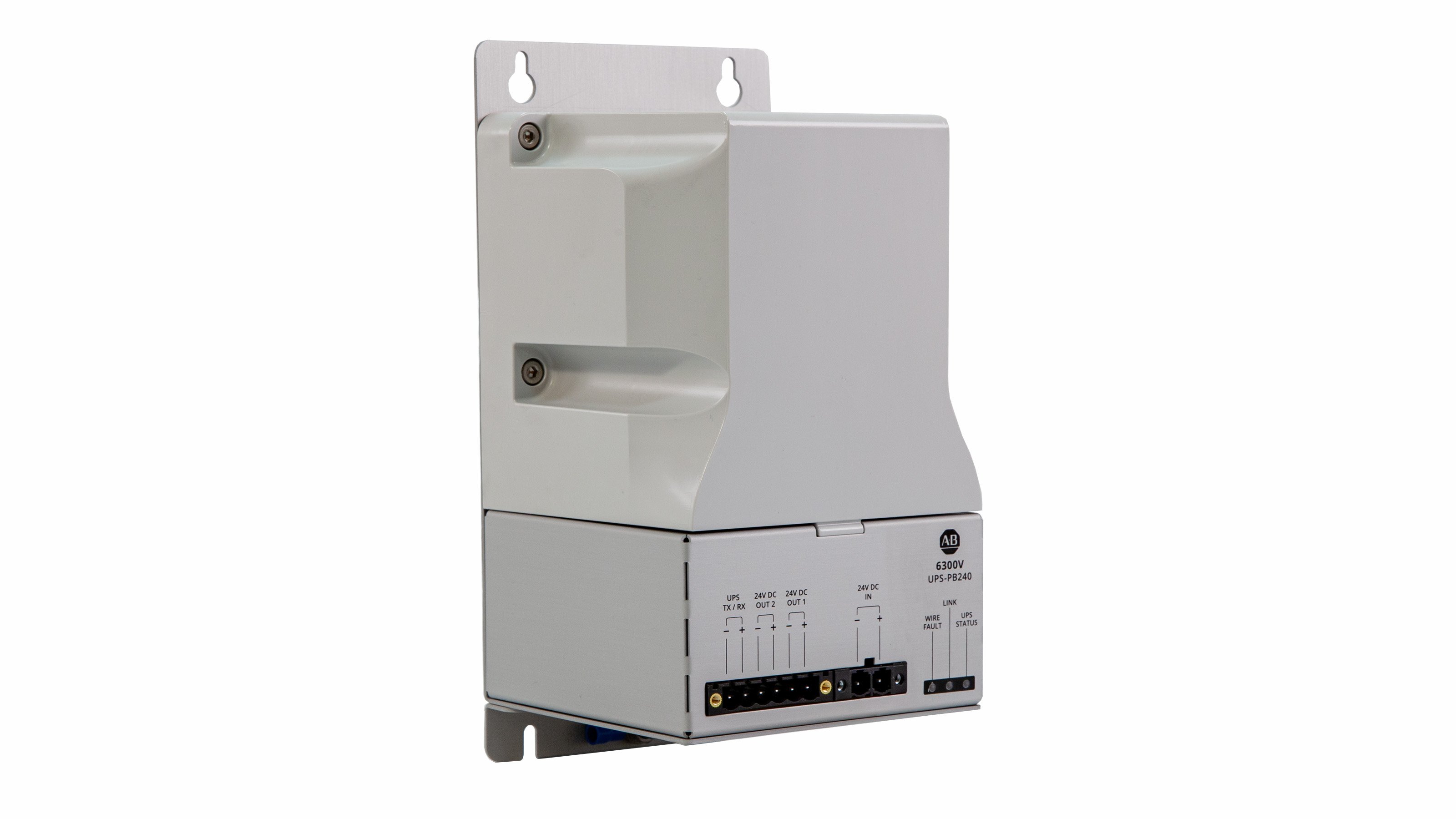 ASEM 6300V Smart UPS Accessory for Industrial PCs, front view at angle