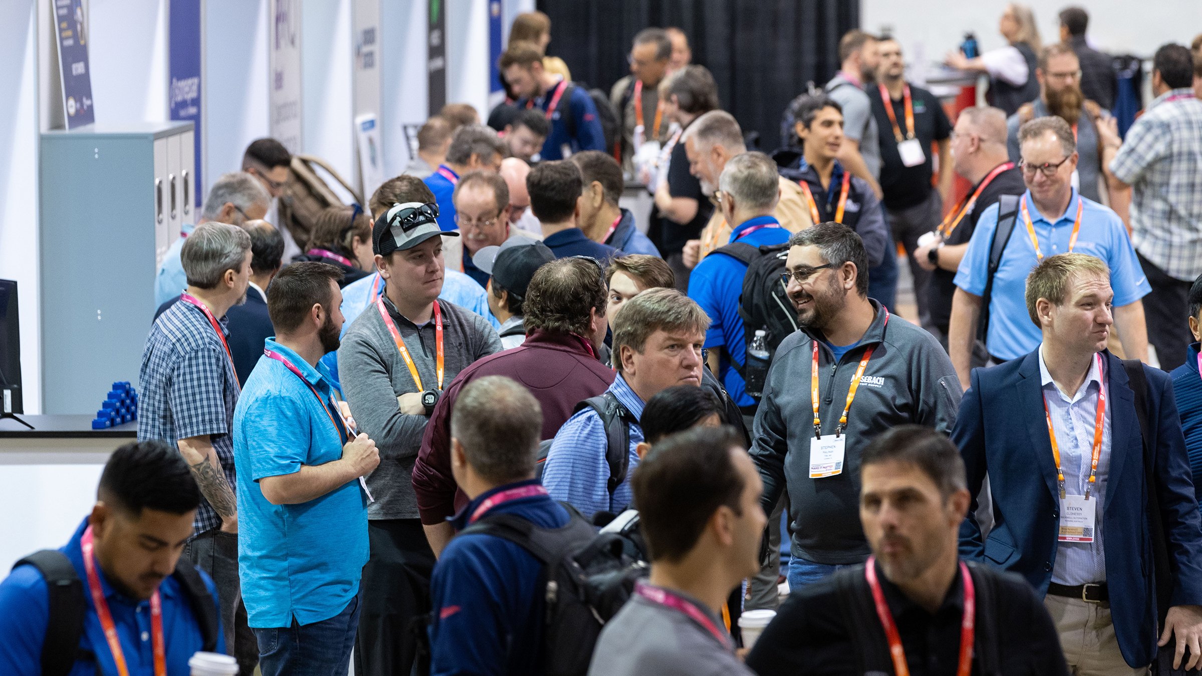 People gathered at automation fair