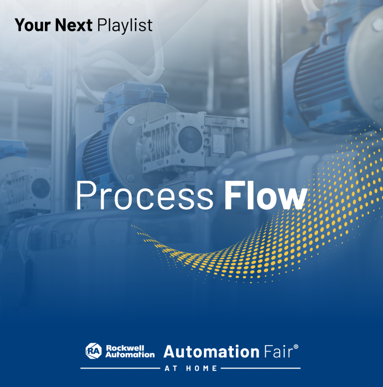 Lista de reprodução do webinar Fluxo de processos com as principais sessões de processo da Automation Fair® At Home