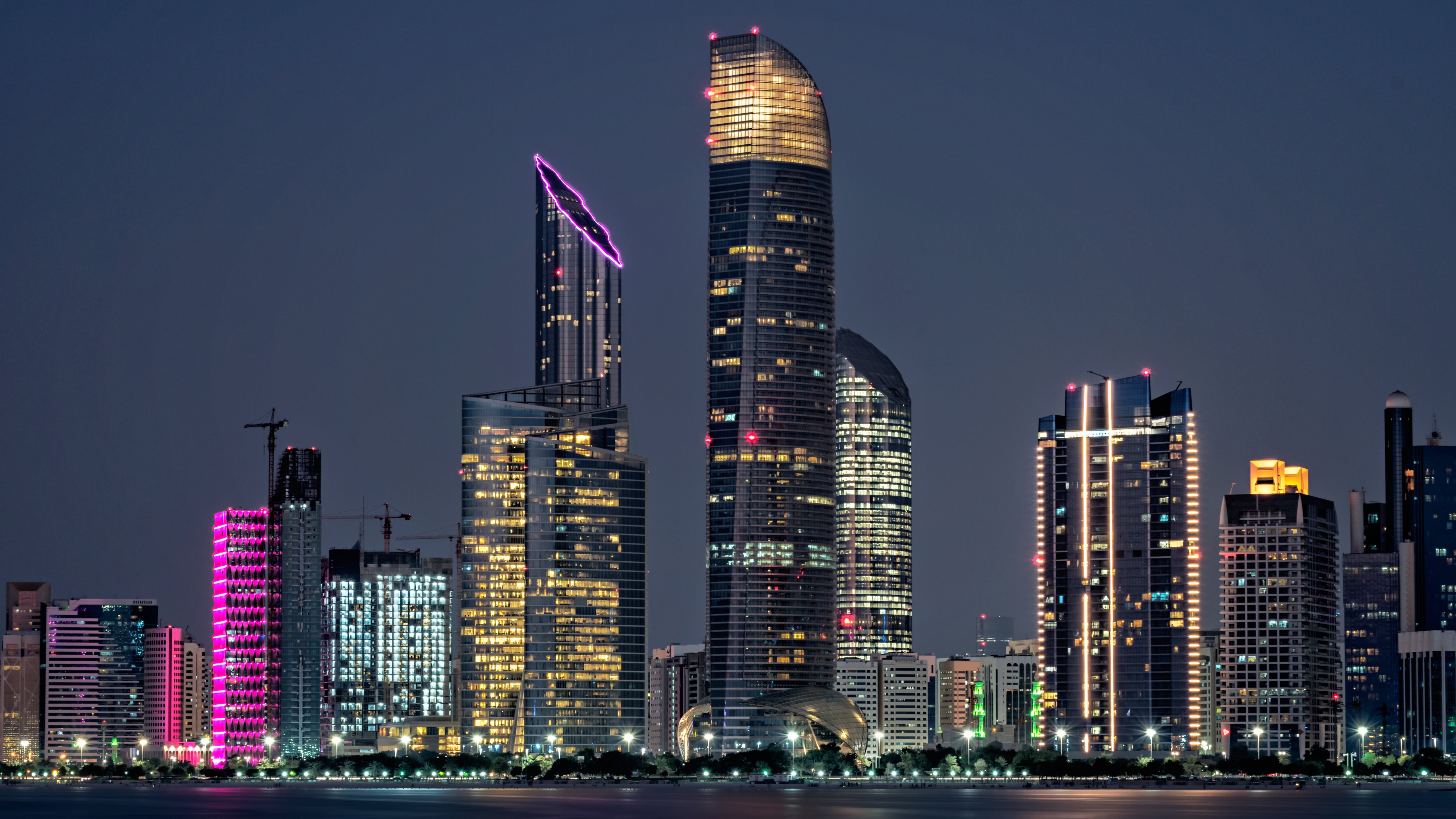 Abu Dhabi skyline.The capital of the United Arab Emirates. 
