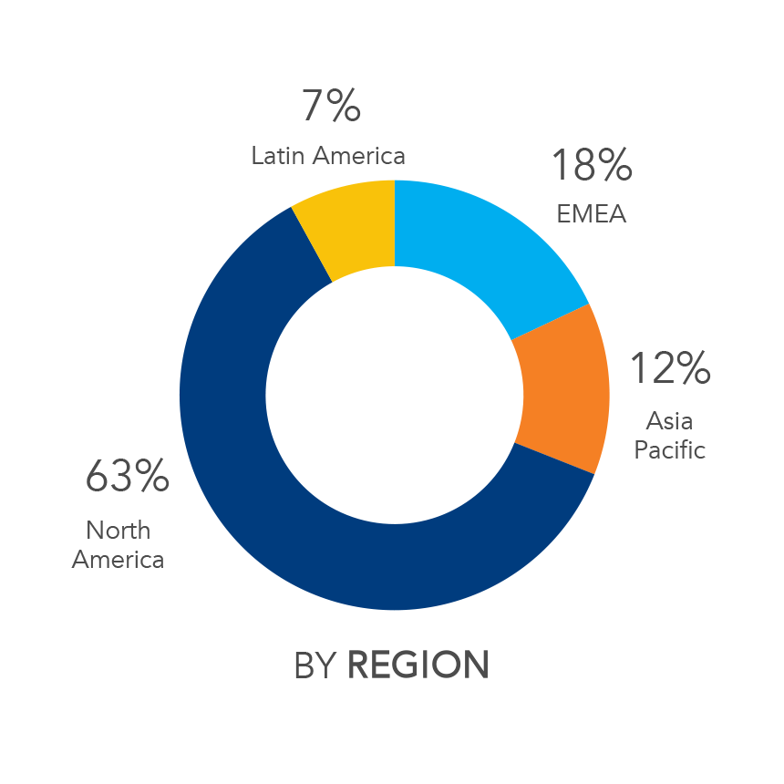 pie chart revenue by region