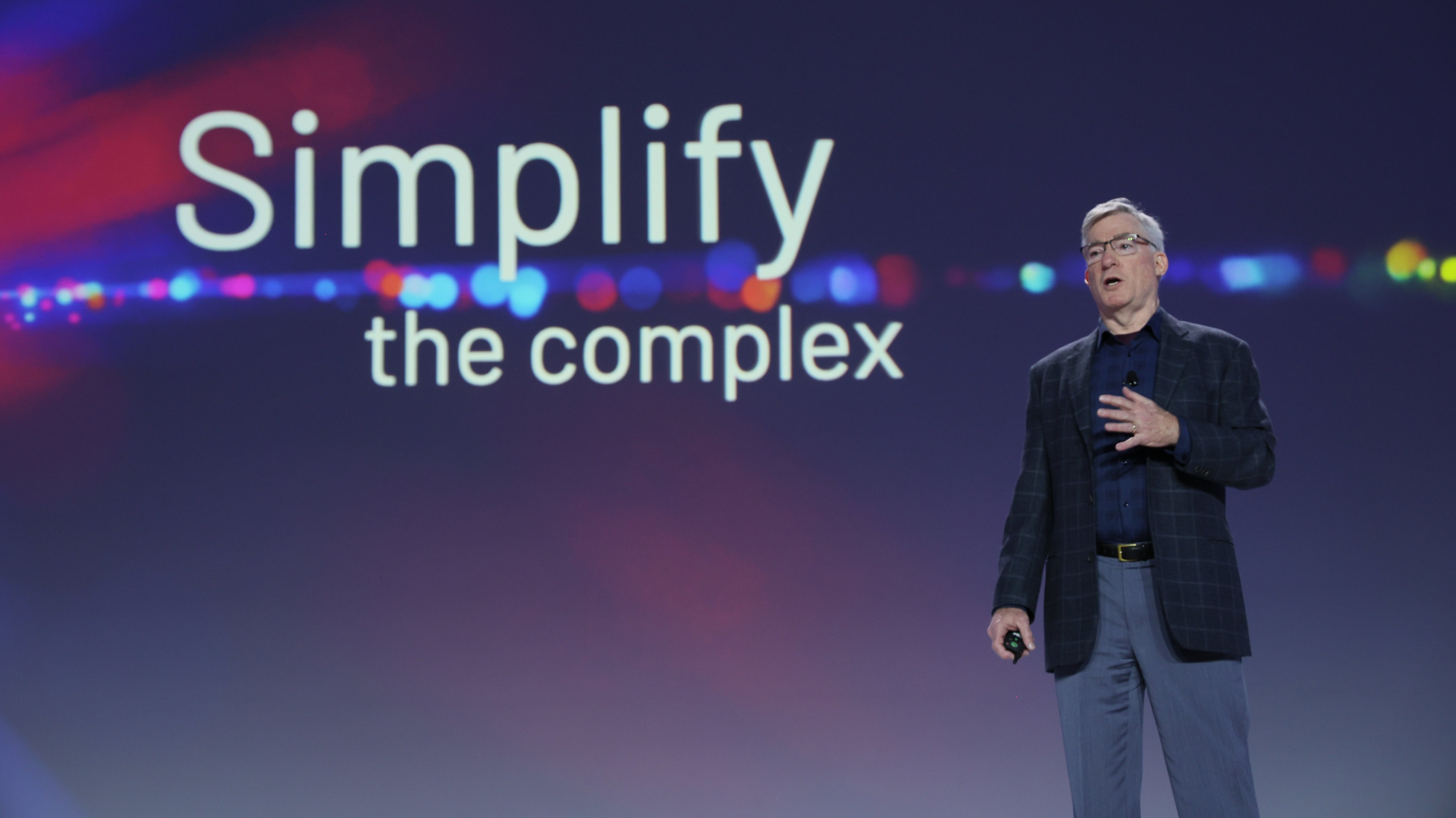 Blake Moret on stage at Automation Fair keynotes