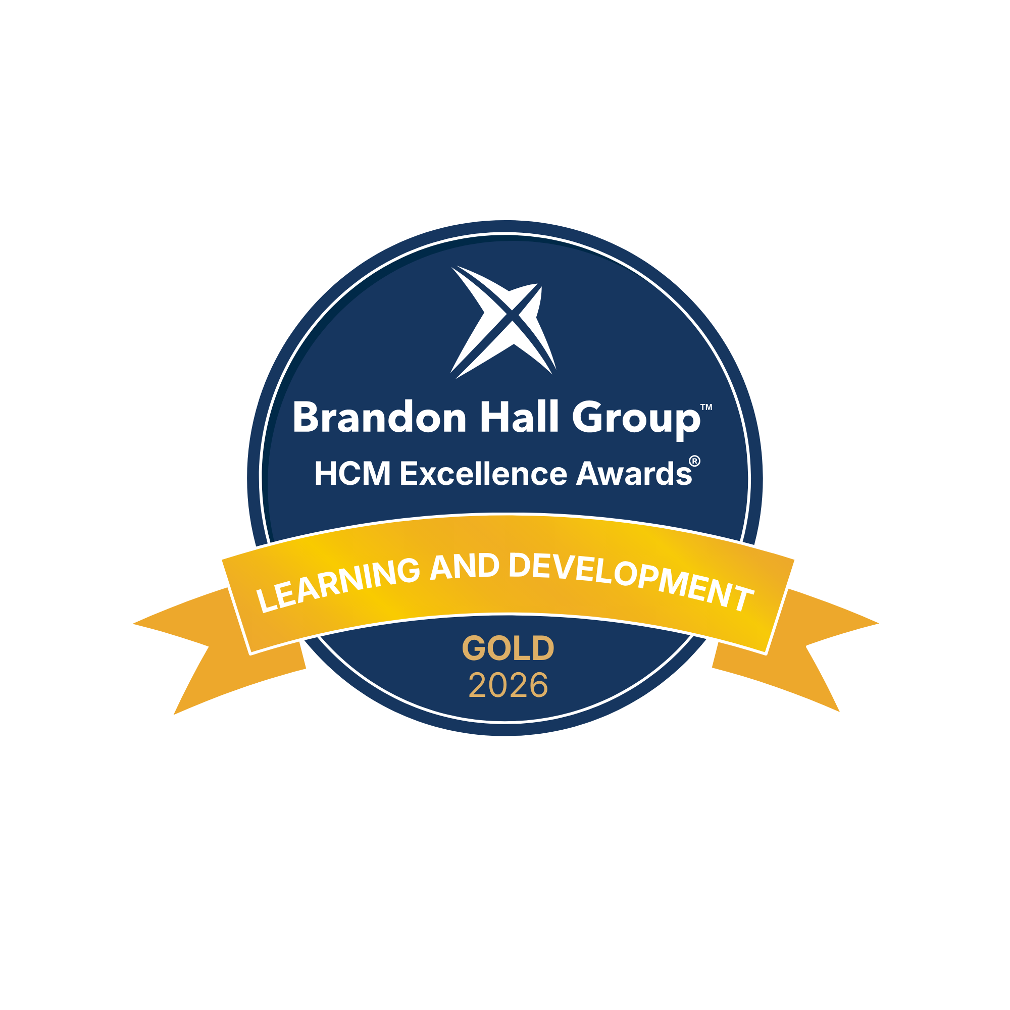 Brandon Hall Group HCM Excellence Awards - Learning and Development Gold Badge