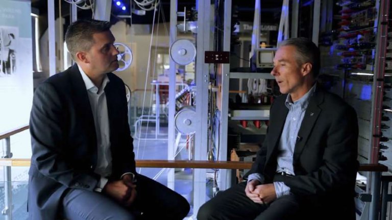 Mark Bottomley, regional sales director, north EMEA region, Rockwell Automation, and Ian McGregor, business development manager, Emulate3D, a Rockwell Automation company, discussing digital twin