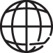 globe black lined icon
