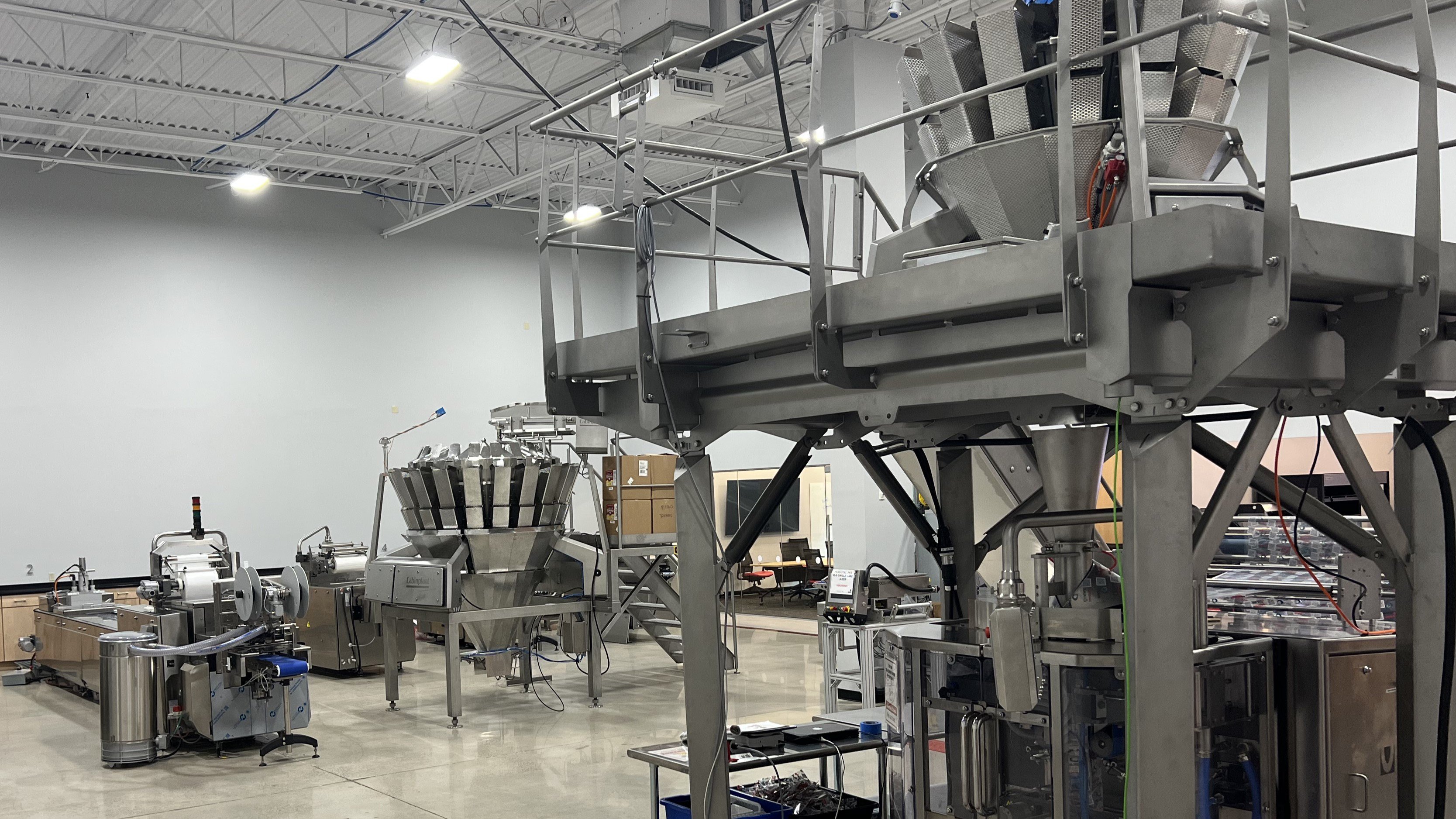 Equipment at a manufacturing facility