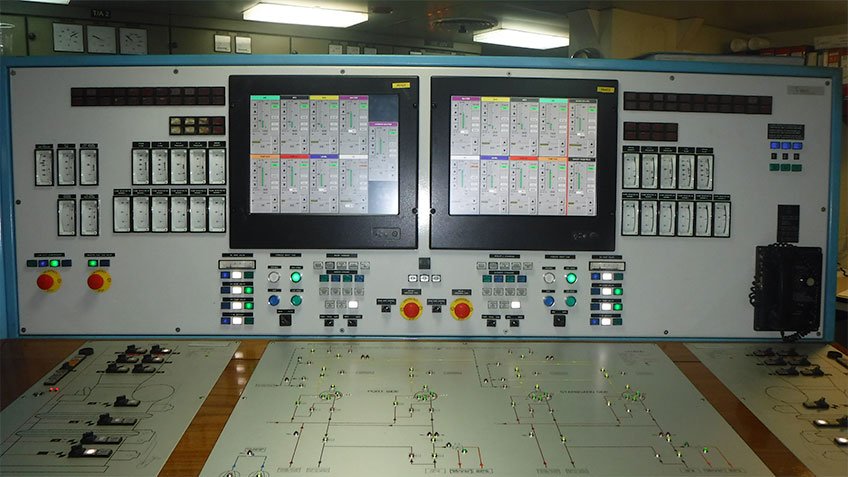 Control panel on LNS tanker