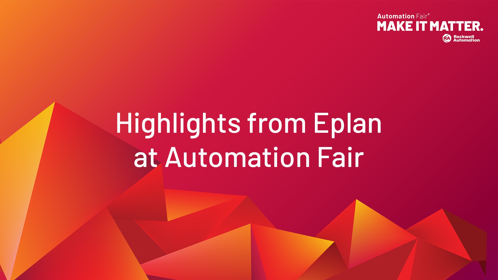 Highlights from Eplan at Automation Fair