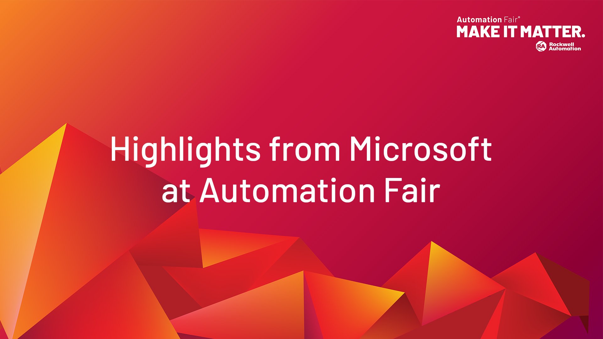 Highlights from Microsoft at Automation Fair