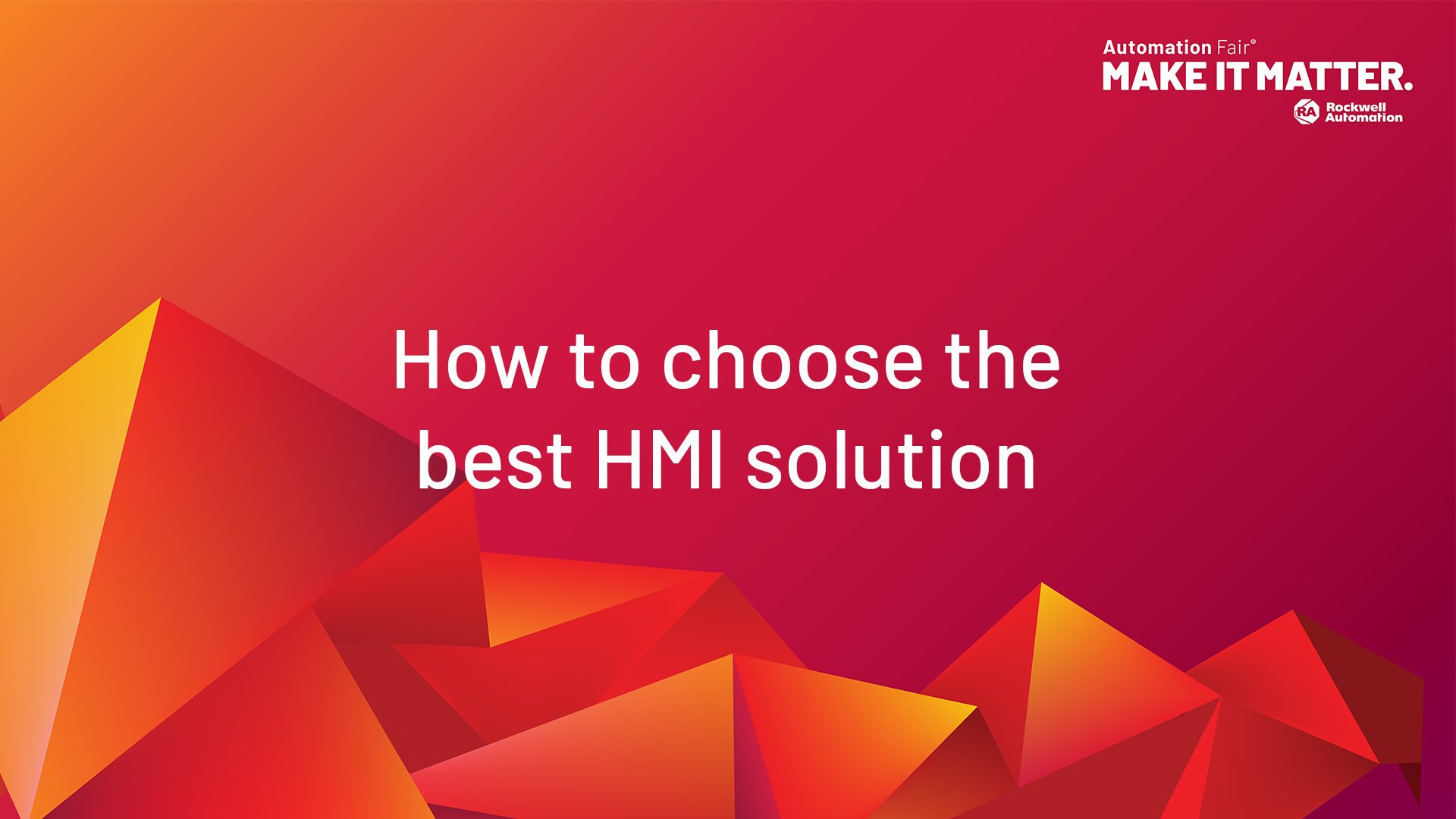 How to choose the best HMI solution