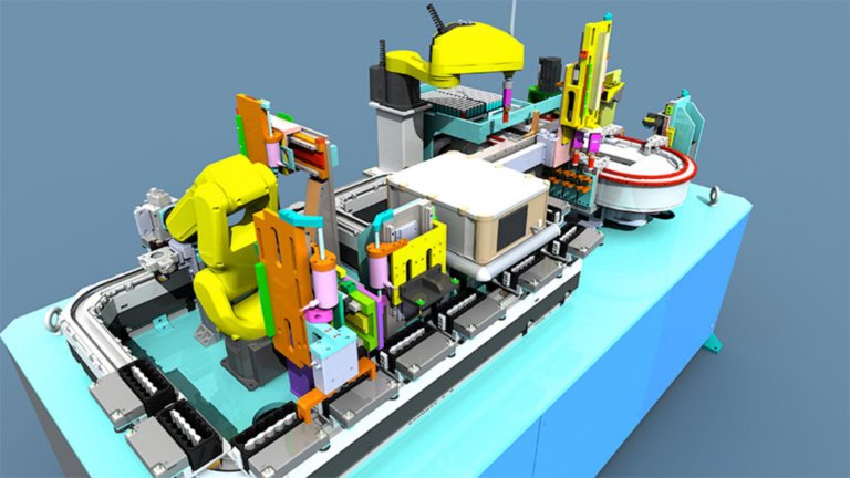 3D model showing how Emulate3D software can assist in a machine's lifecycle