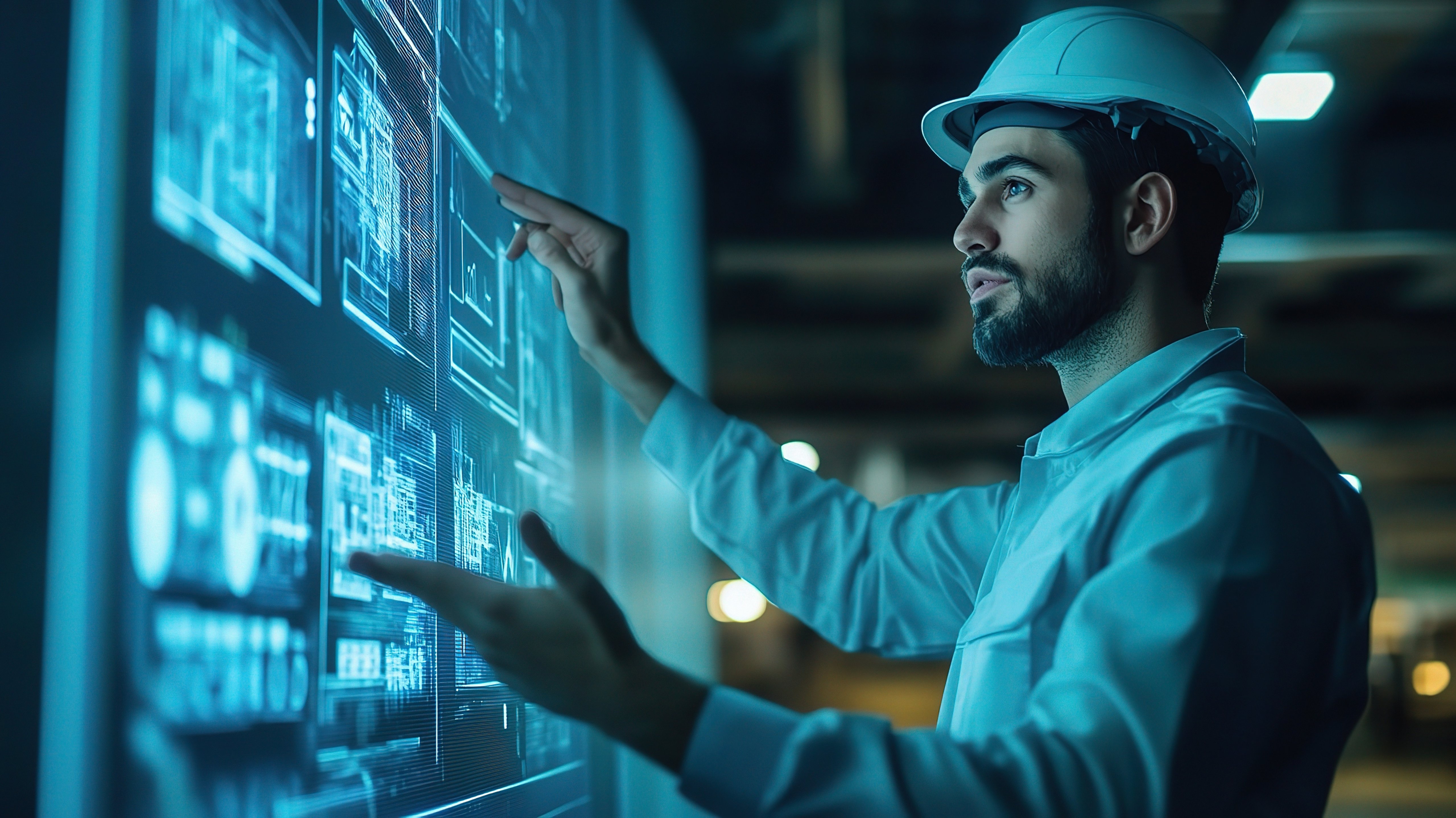Engineer presenting a project to a team using a digital projector, copy space, High quality, + --ar 16:9 --v 6.1 Job ID: 7be44997-fbdb-4499-8d57-8e1d147041d3