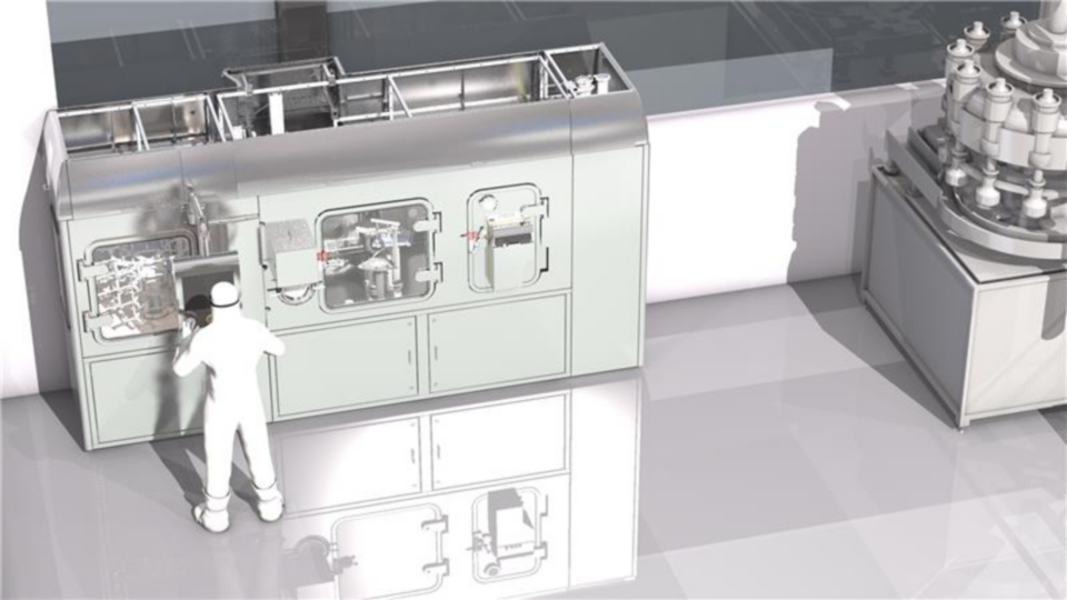 Closeup of fill finish room in Life Sciences Interactive demo showcasing review by exception