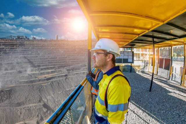worker at diamond mine in Botswana