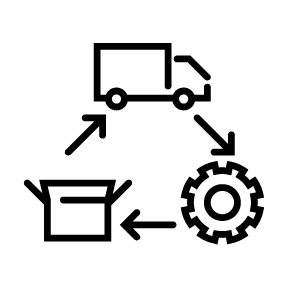 Ícone de logística industrial