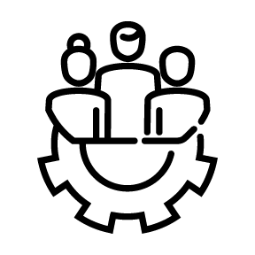 People group gear management icon