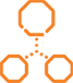 Contorno laranja de um storyboard conectado