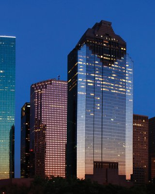 night skyline of Houston, Texas