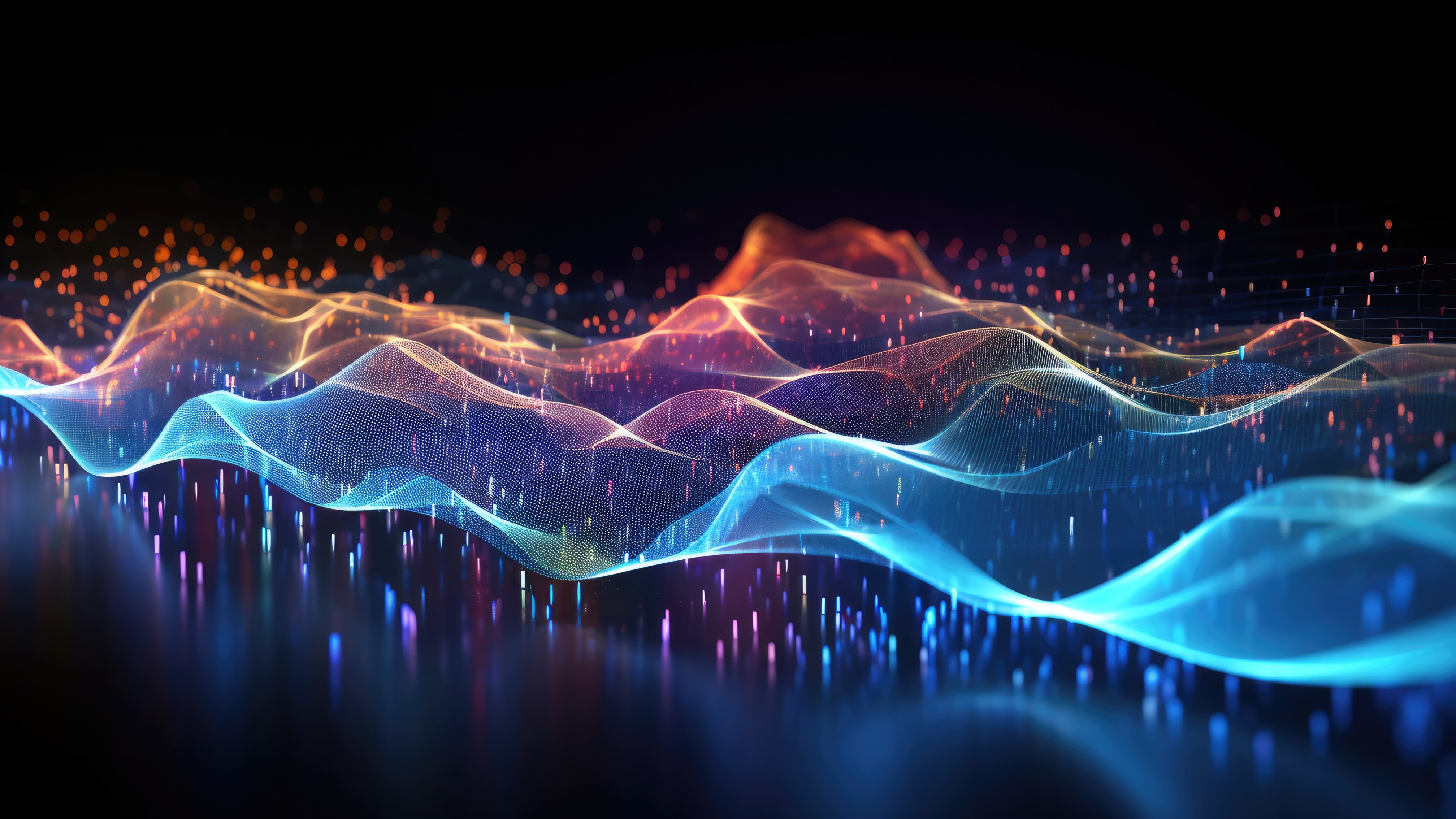 Abstract futuristic wave pattern