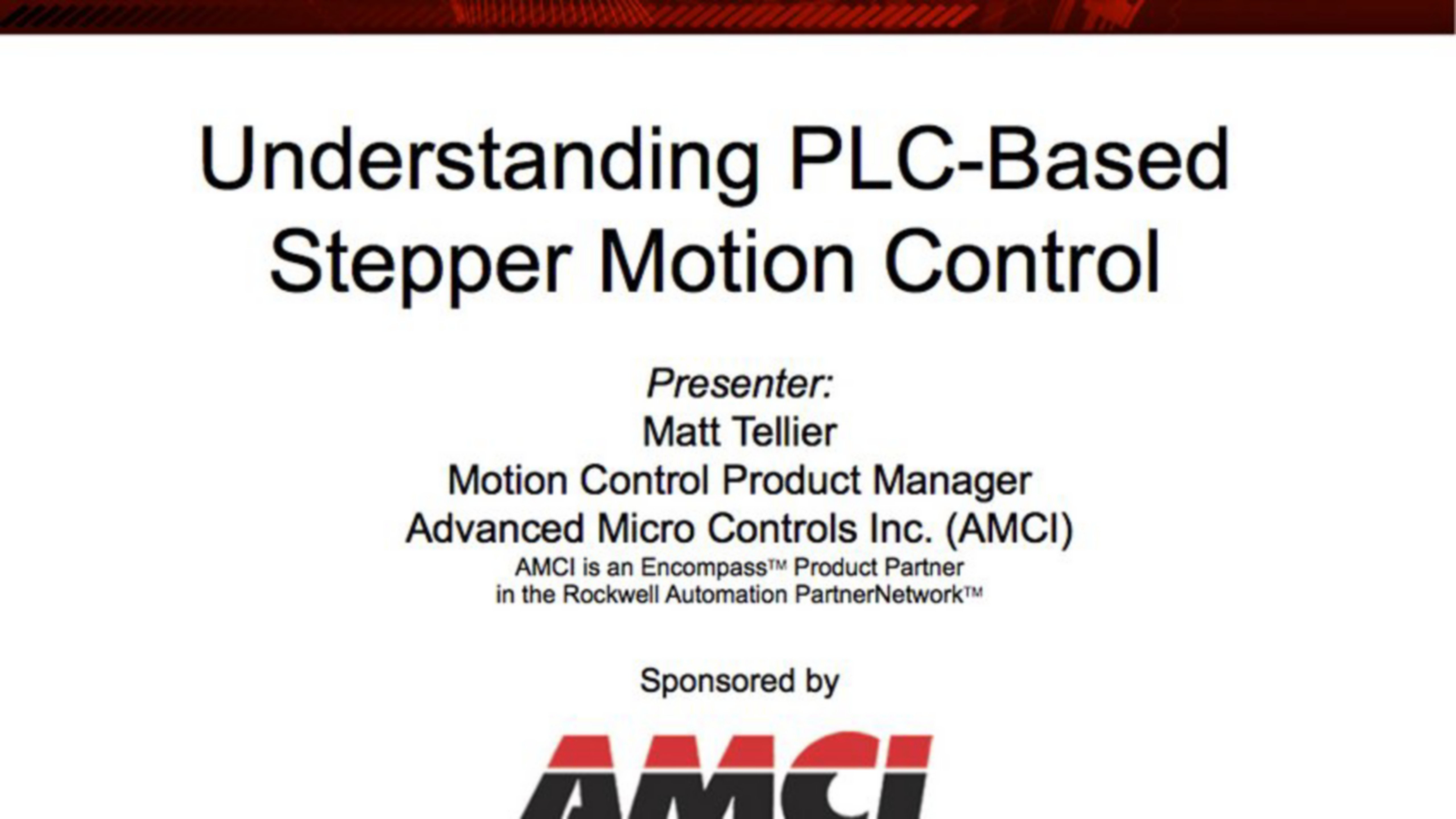 inar Understanding PLCBased Stepper Motion Control Rockwell