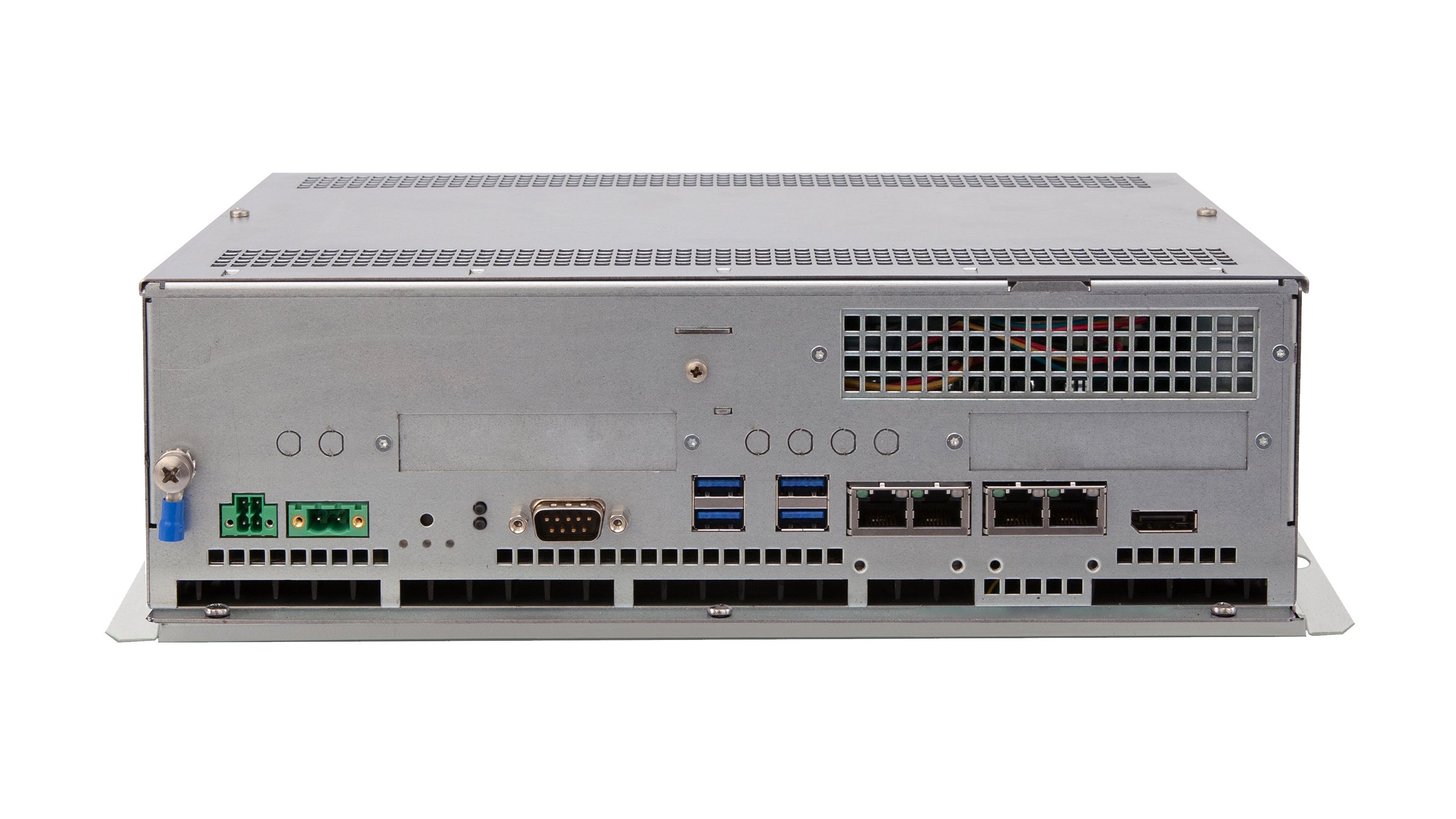 ASEM 6300B Box PC view with available inputs in the D2 configuration