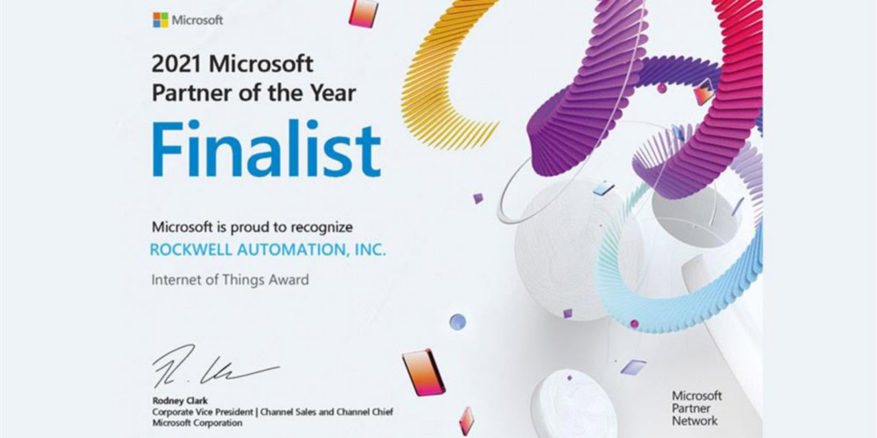 ロックウェル･オートメーションが、「2021年マイクロソフト パートナー オブ ザ イヤー」賞のファイナリストに選定 hero image