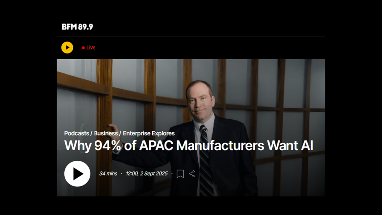 Marcelo Tarkieltaub as guest in BFM 89.9 - Why 94% of APAC Manufacturers Want AI