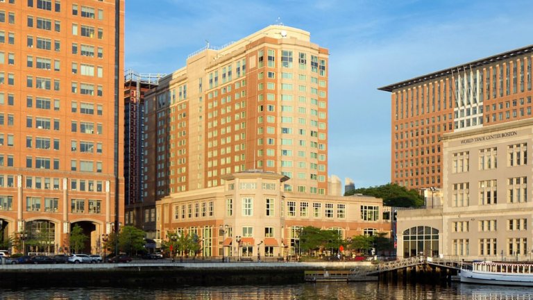 Seaport Hotel exterior in downtown Boston waterfront