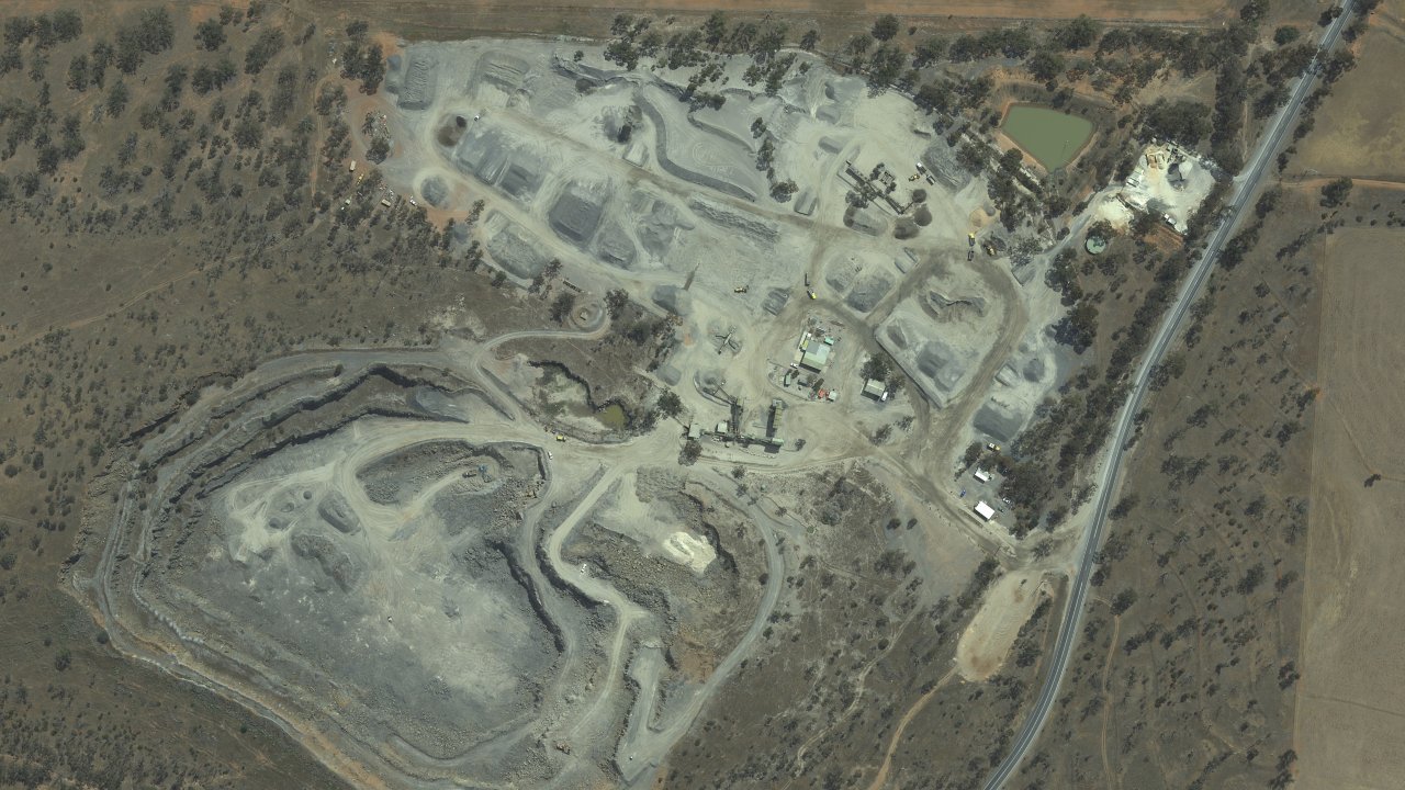 Charlton quarry in Victoria, Australia