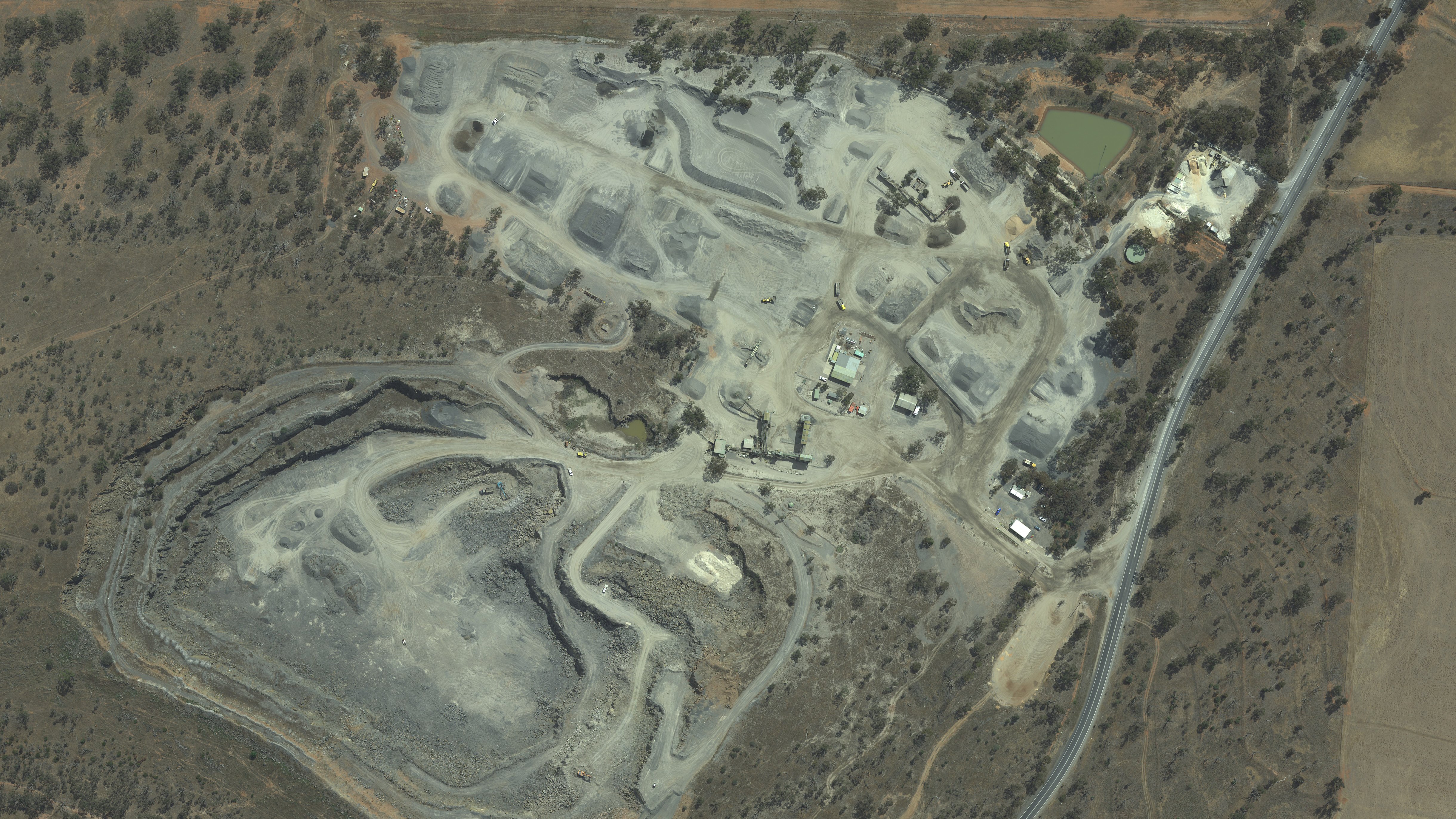 Charlton quarry in Victoria, Australia