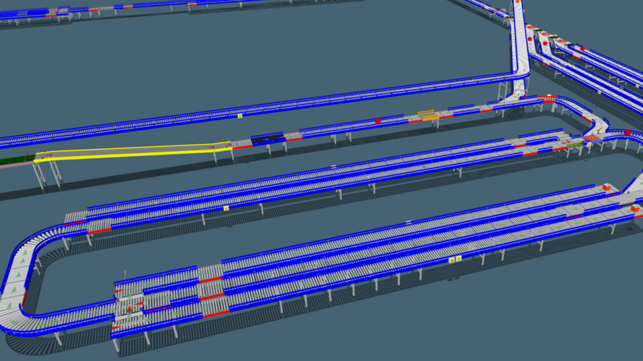 conveyor belt digital twin created with emulate3d