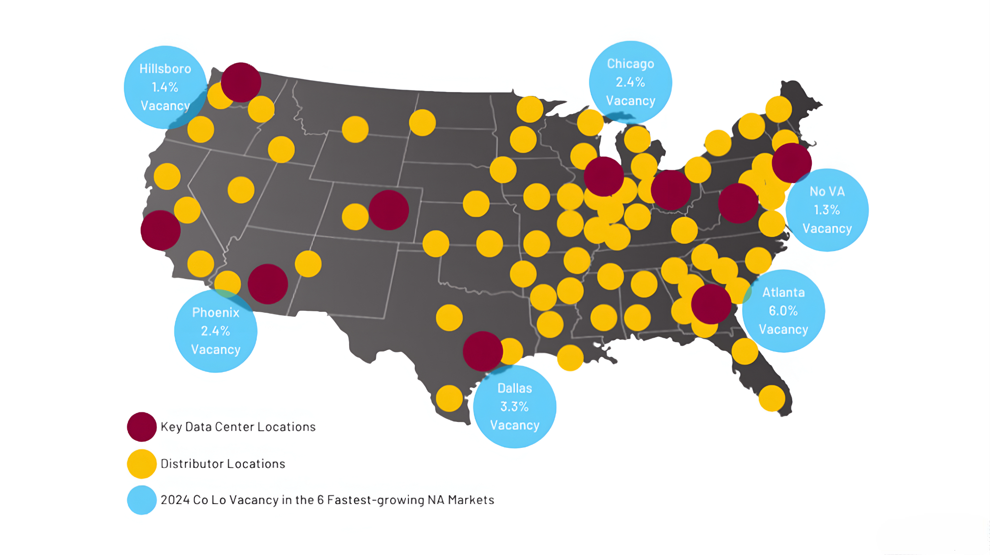 map of data centers in the U.S.