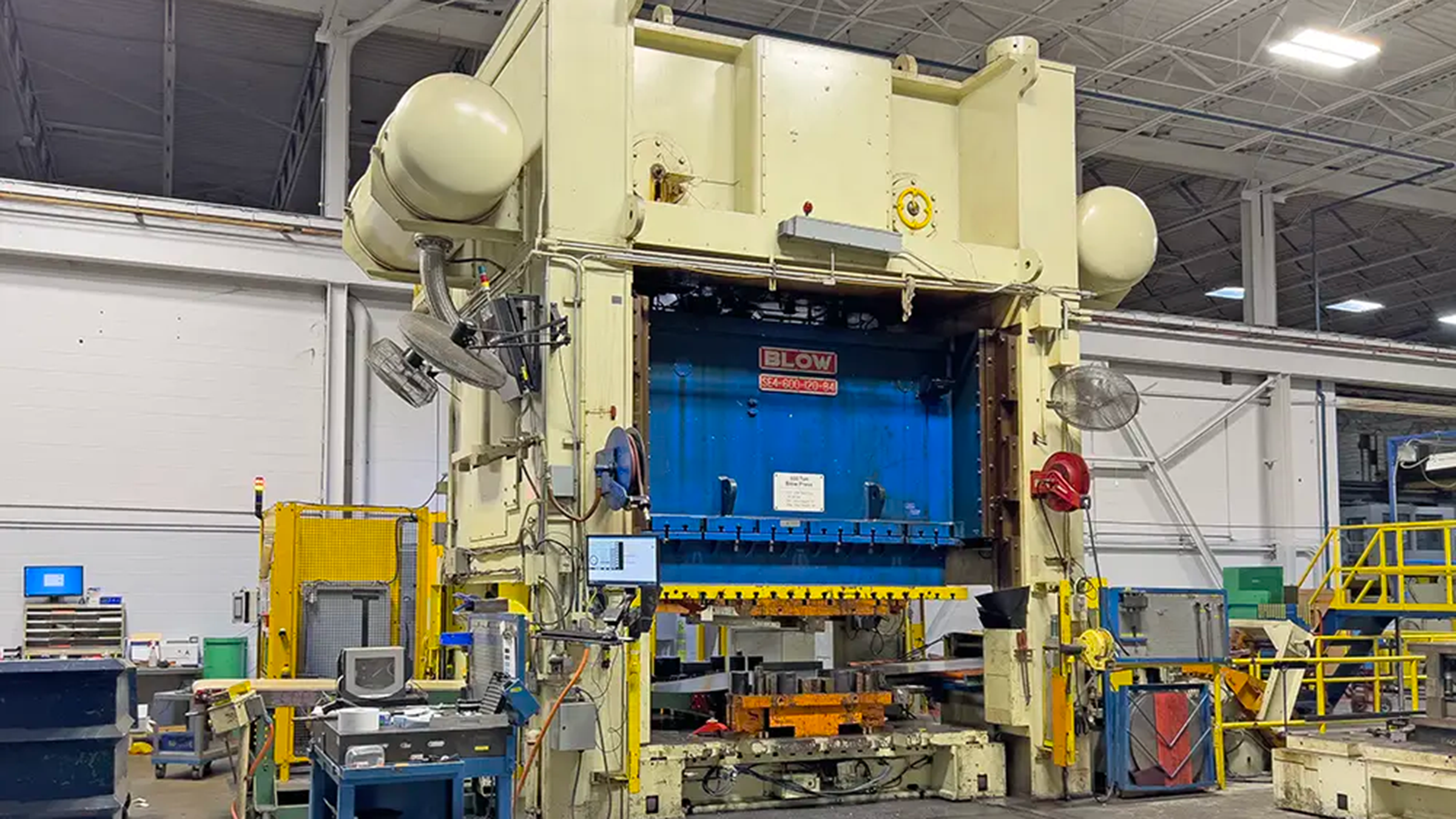 A steel processing station at a Dennen Manufacturing facility