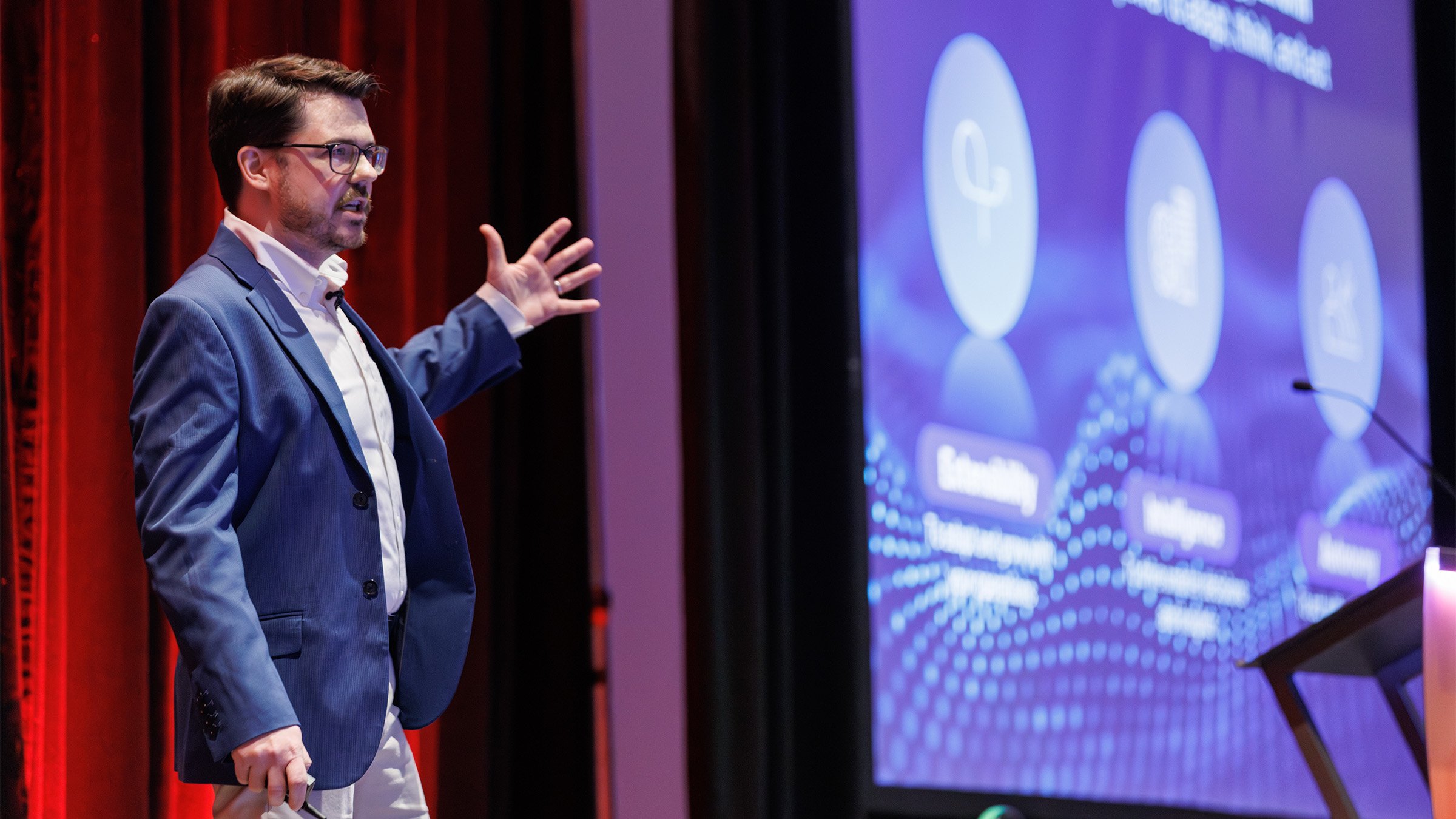 Devin Burke presenting at Automation Fair