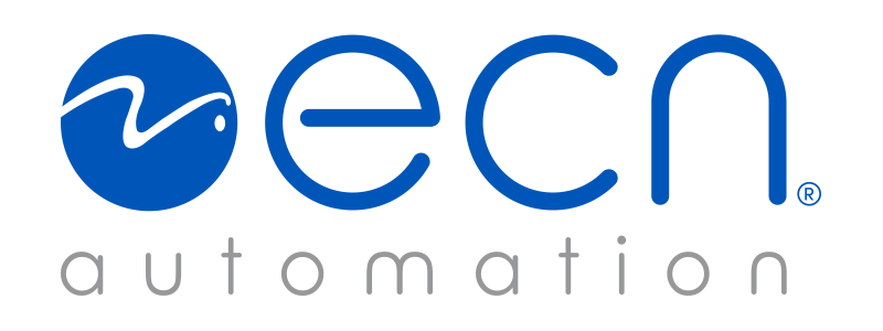 ECN Automation logo blue and grey