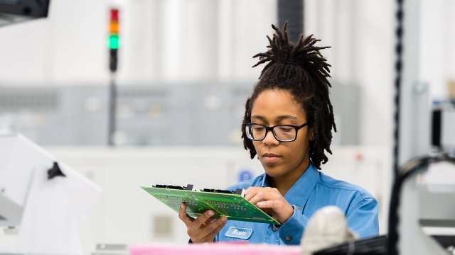 engineer female circuit board manufacturing