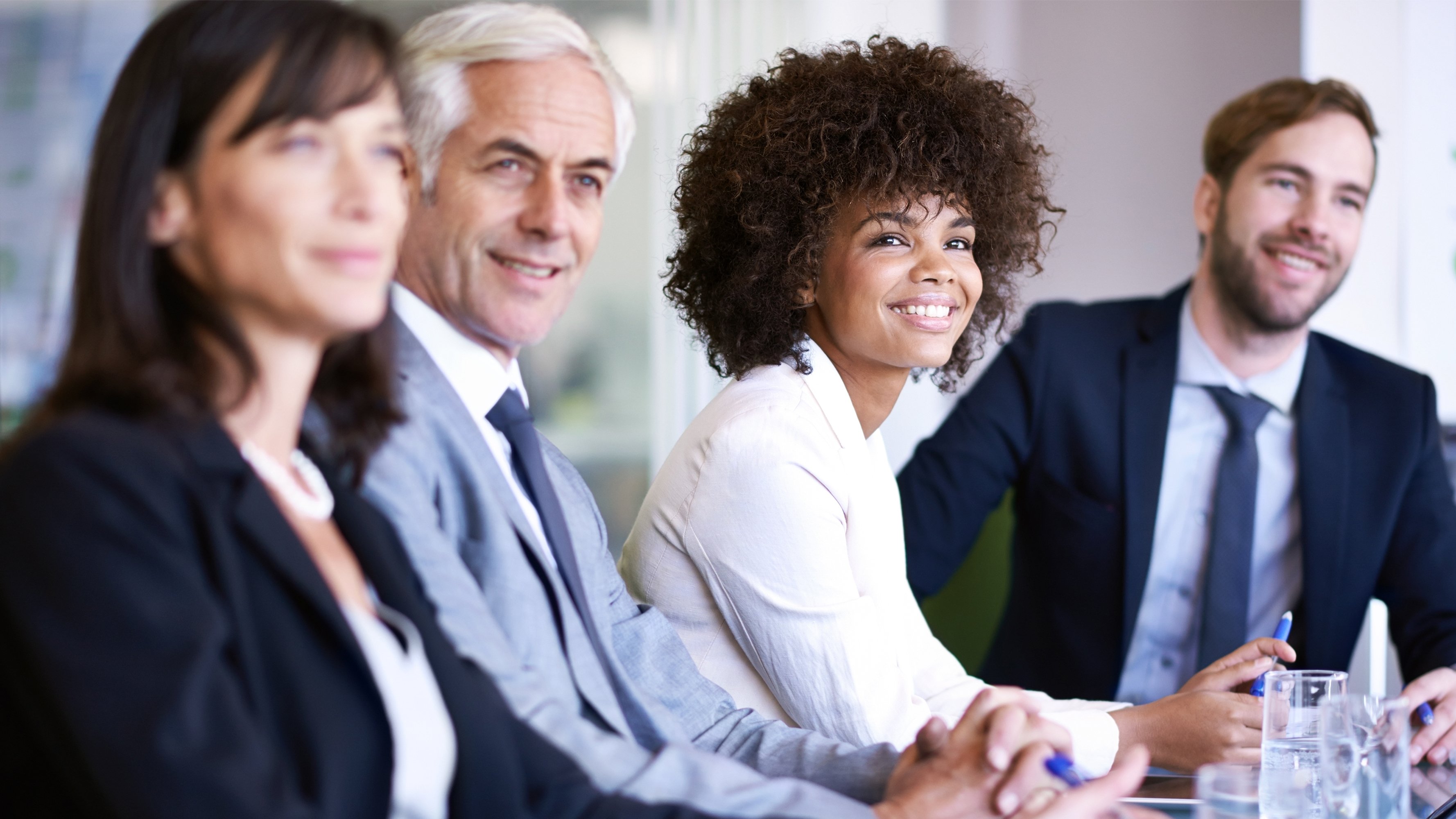 Executives business managers networking together