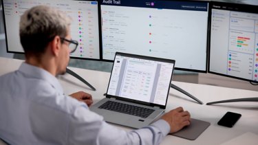 Corporate Analyst Reviews Digital Compliance Logs Thoroughly 