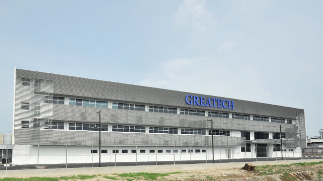 GREATECH building with its logo on it.