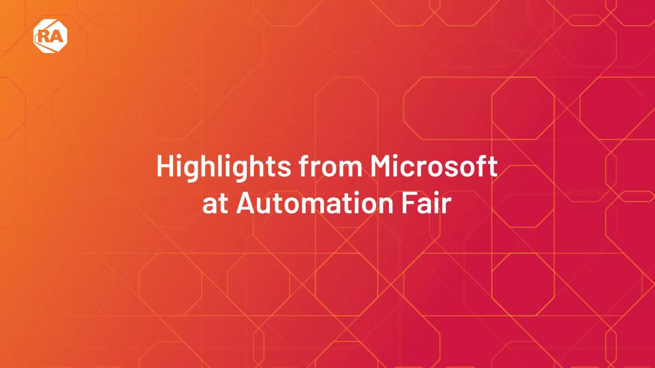 Highlights from Microsoft at Automation Fair