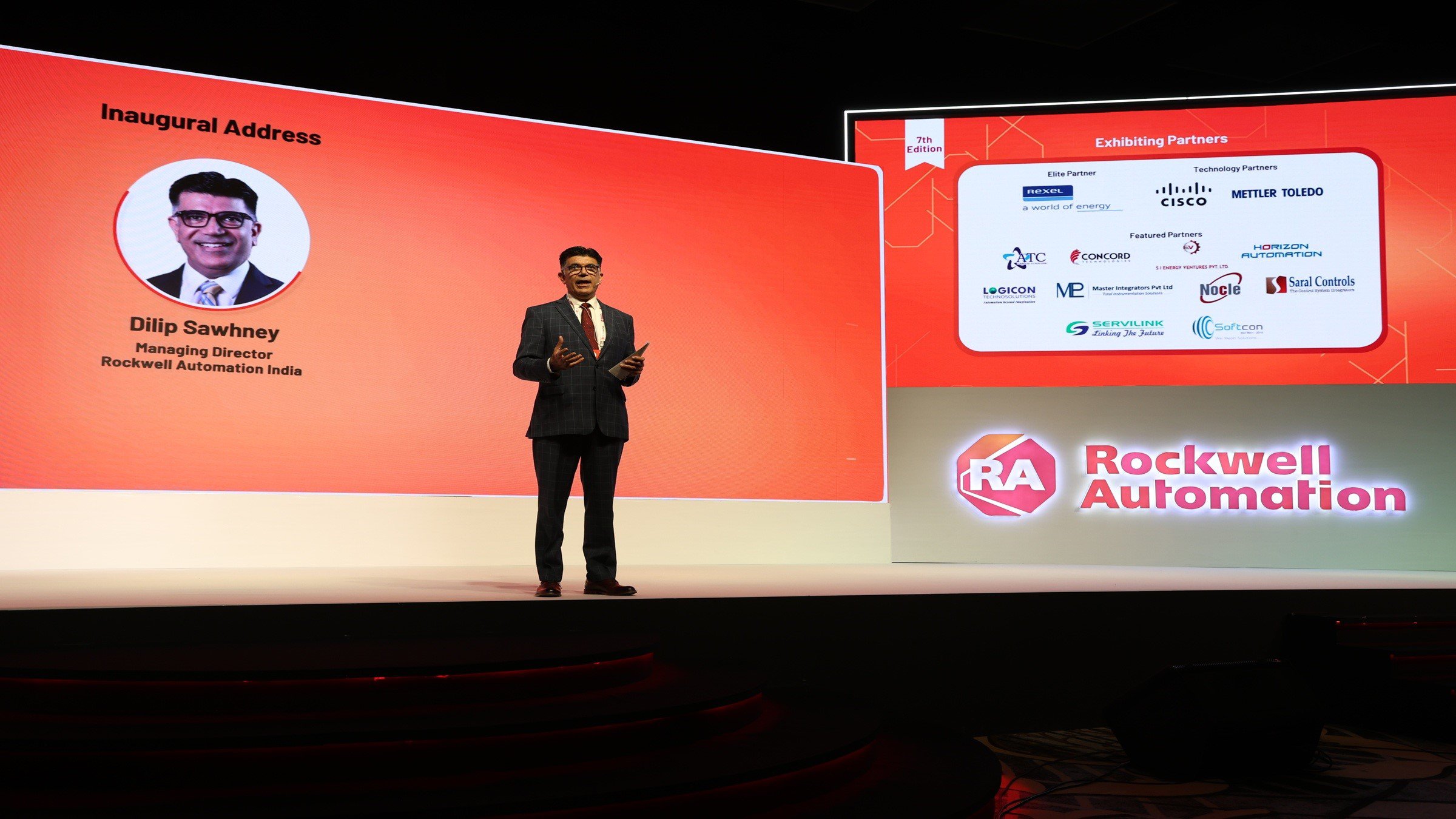Dilip Sawhney is on stage