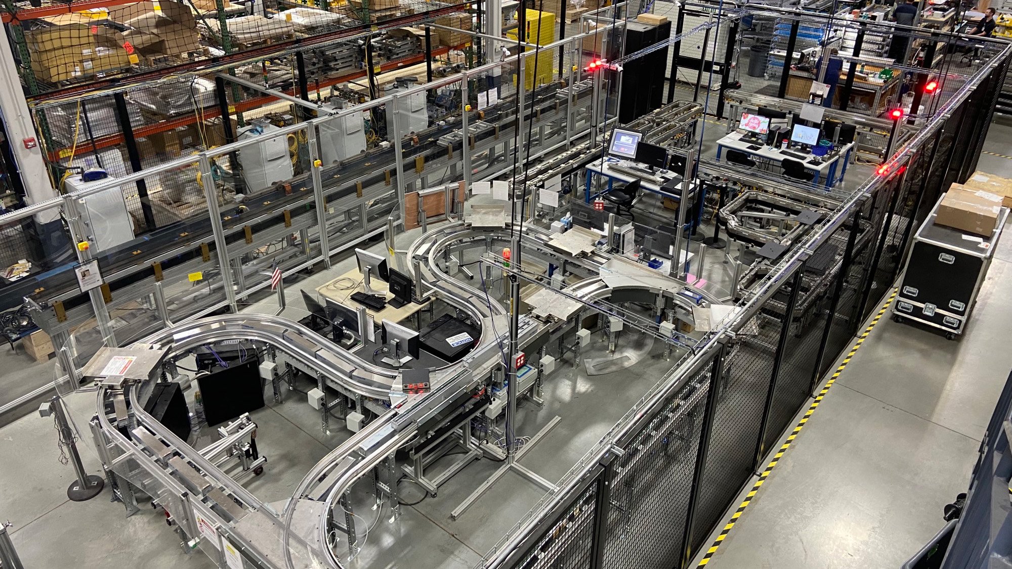 A facility with manufacturing automation machines