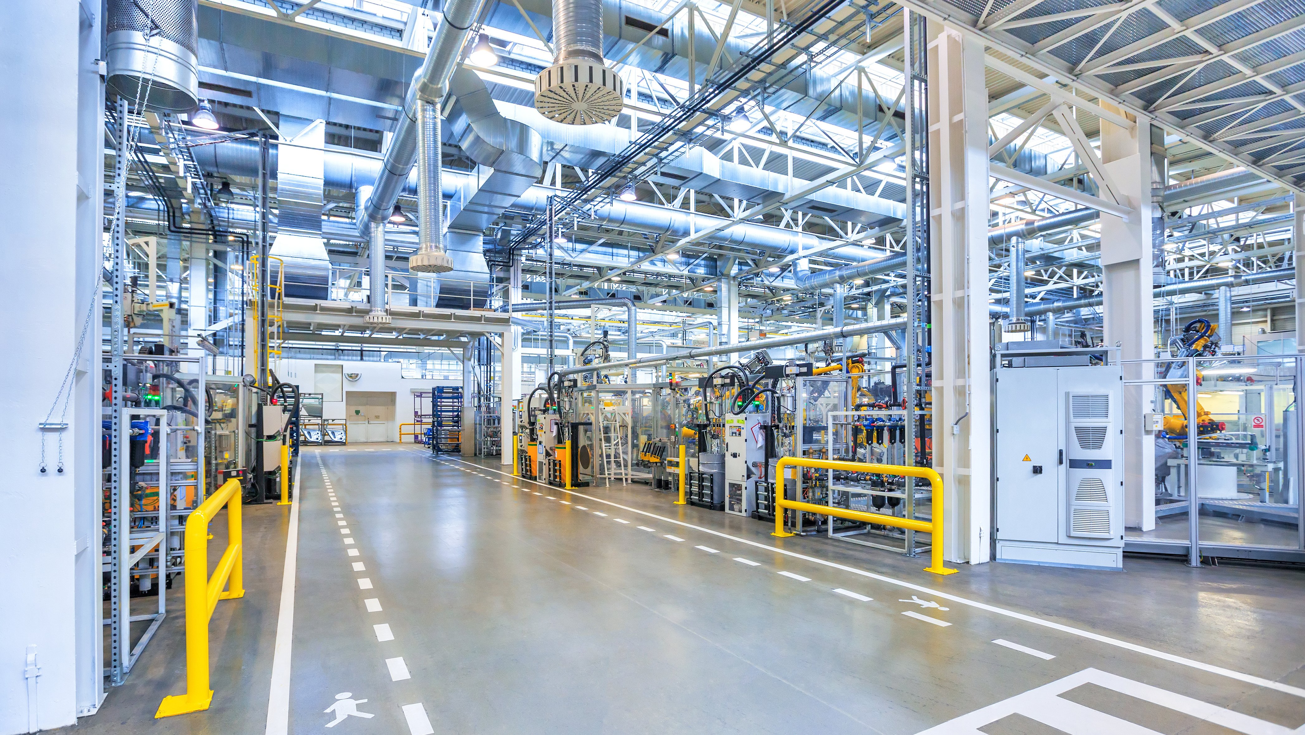 factory interior as industrial background