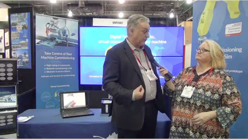 VIDEO: Modeling Software Uses Digital Twins for Design: Paul Goossens from Rockwell Automation Encompass Product Partner Maplesoft explains MapleSim software, an advanced multidomain modeling and simulation tool for developing digital twins. [Click Image to Play Video] 
