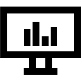 Black clipboard with checkmarks icon on white background