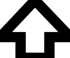 Black upward arrow inside a square icon on white background
