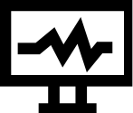 Black clipboard with checkmarks icon on white background