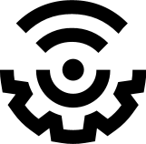 Black calendar icon on white background